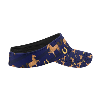 Horse Luxury Themed Pattern Print Unisex Sun Visor