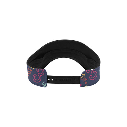 Number Pattern Print Design A01 Unisex Sun Visor