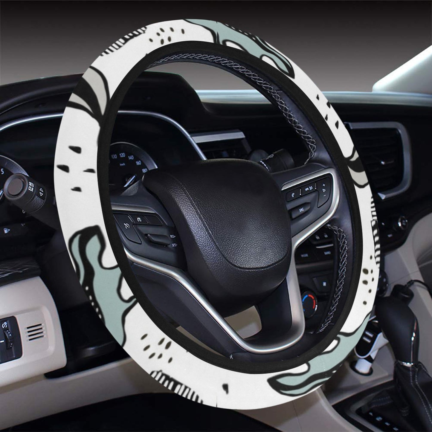Skunk Print Design LKS303 Steering Wheel Cover with Elastic Edge