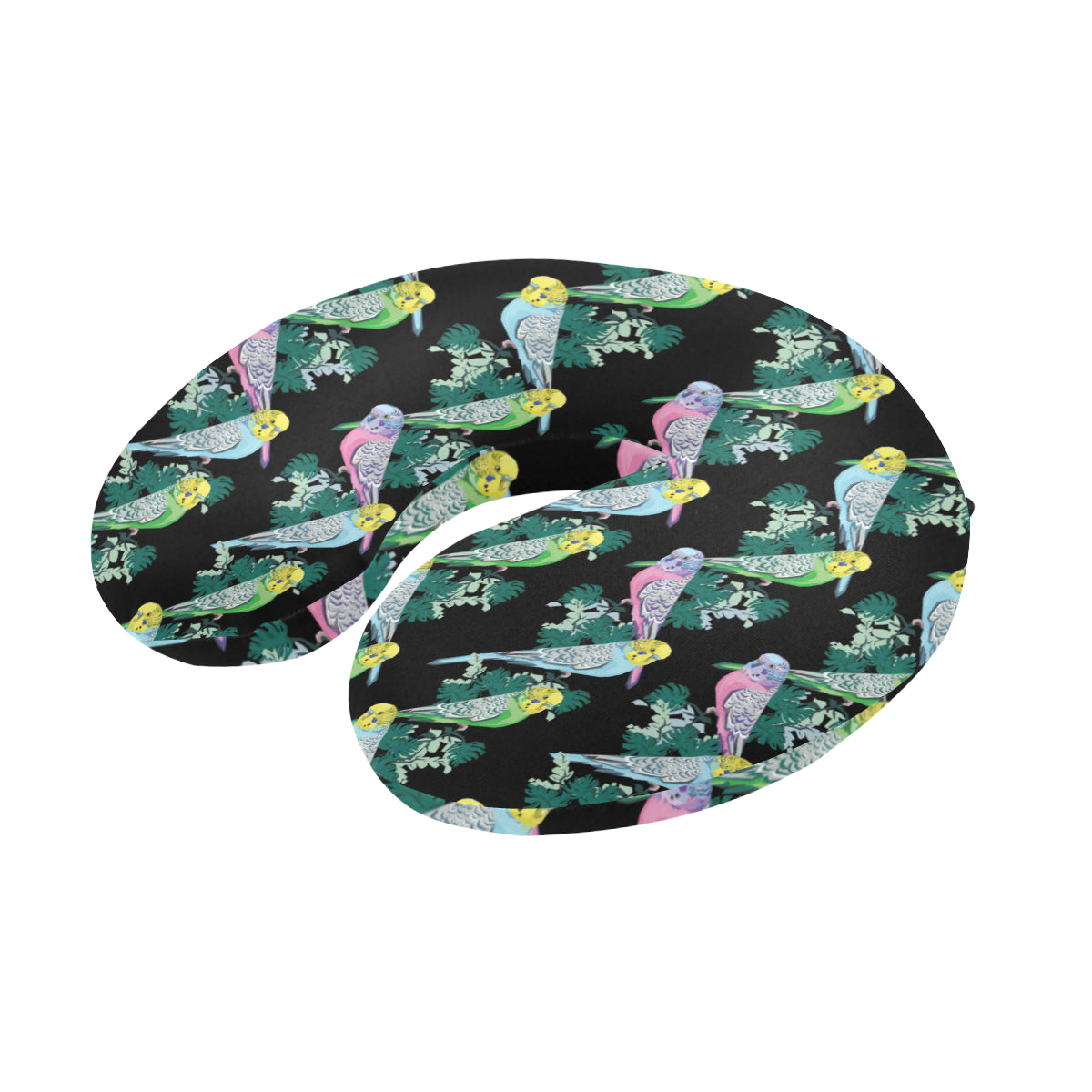 Budgerigar Pattern Print Design 03 U-Shaped Travel Neck Pillow