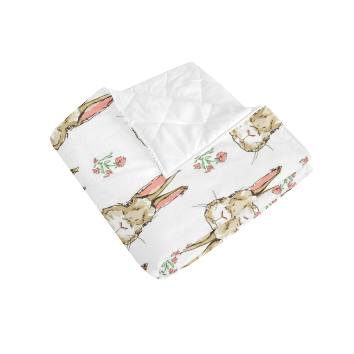 Rabbit Pattern Print Design RB09 Premium Quilt