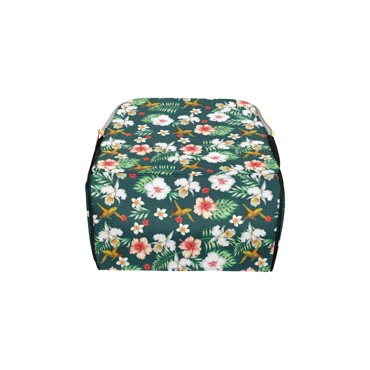 Hawaiian Flower Design with SeaTurtle Print Diaper Bag Backpack