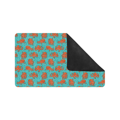 Octopus Cartoon Design Print Themed Rubber Doormat
