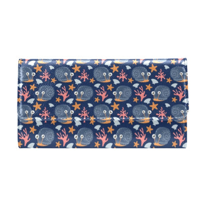 Snail Print Design LKS402 Women's Trifold Wallet