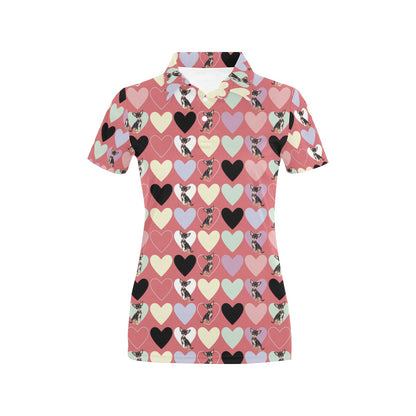Chihuahua Pattern Print Design 01 Women's Polo Shirt