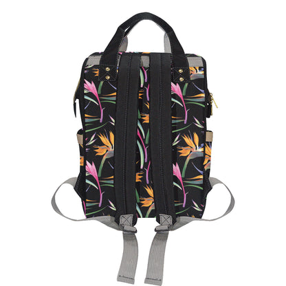 Tropical Flower Pattern Print Design TF017 Diaper Bag Backpack