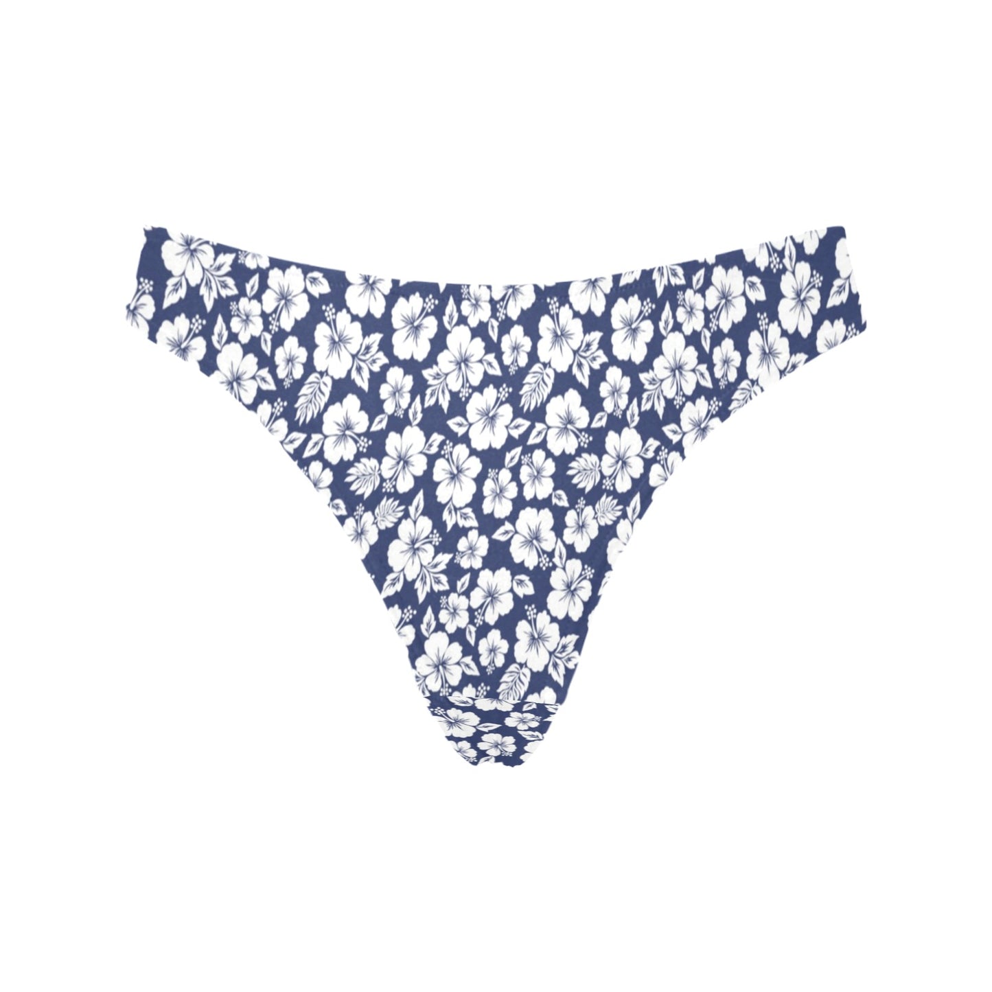 Hibiscus Blue Hawaiian Flower Style Women's Thongs