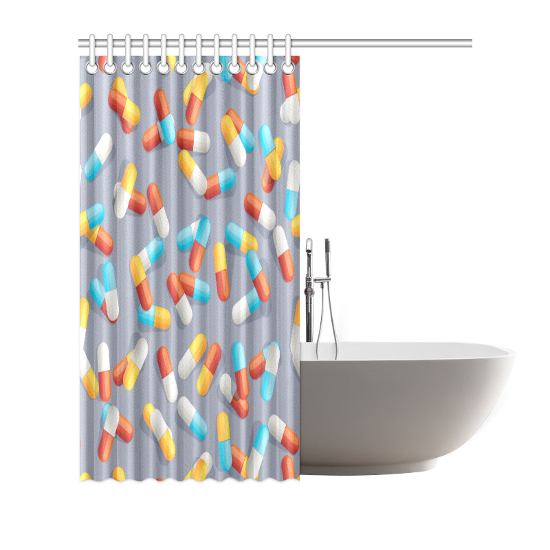 Pill Pattern Print Design A01 Shower Curtain