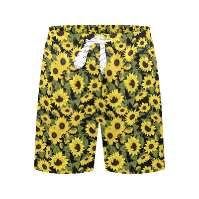 Sunflower Fresh Bright Color Print Men's Swim Trunks Beach Shorts