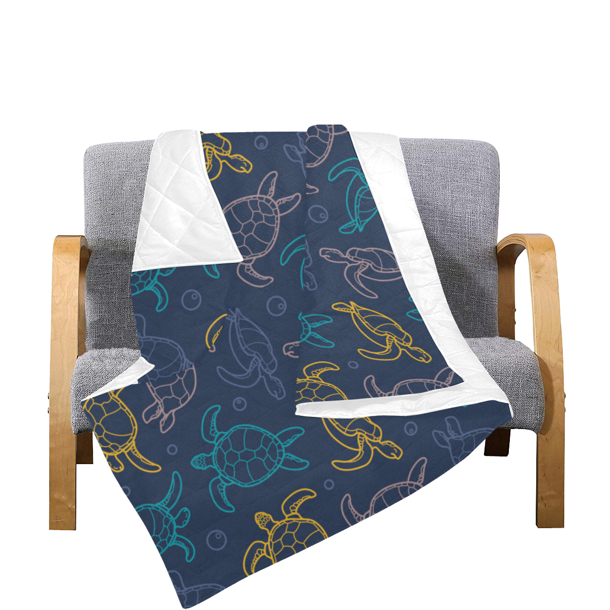 Sea Turtle Baby Print Premium Quilt