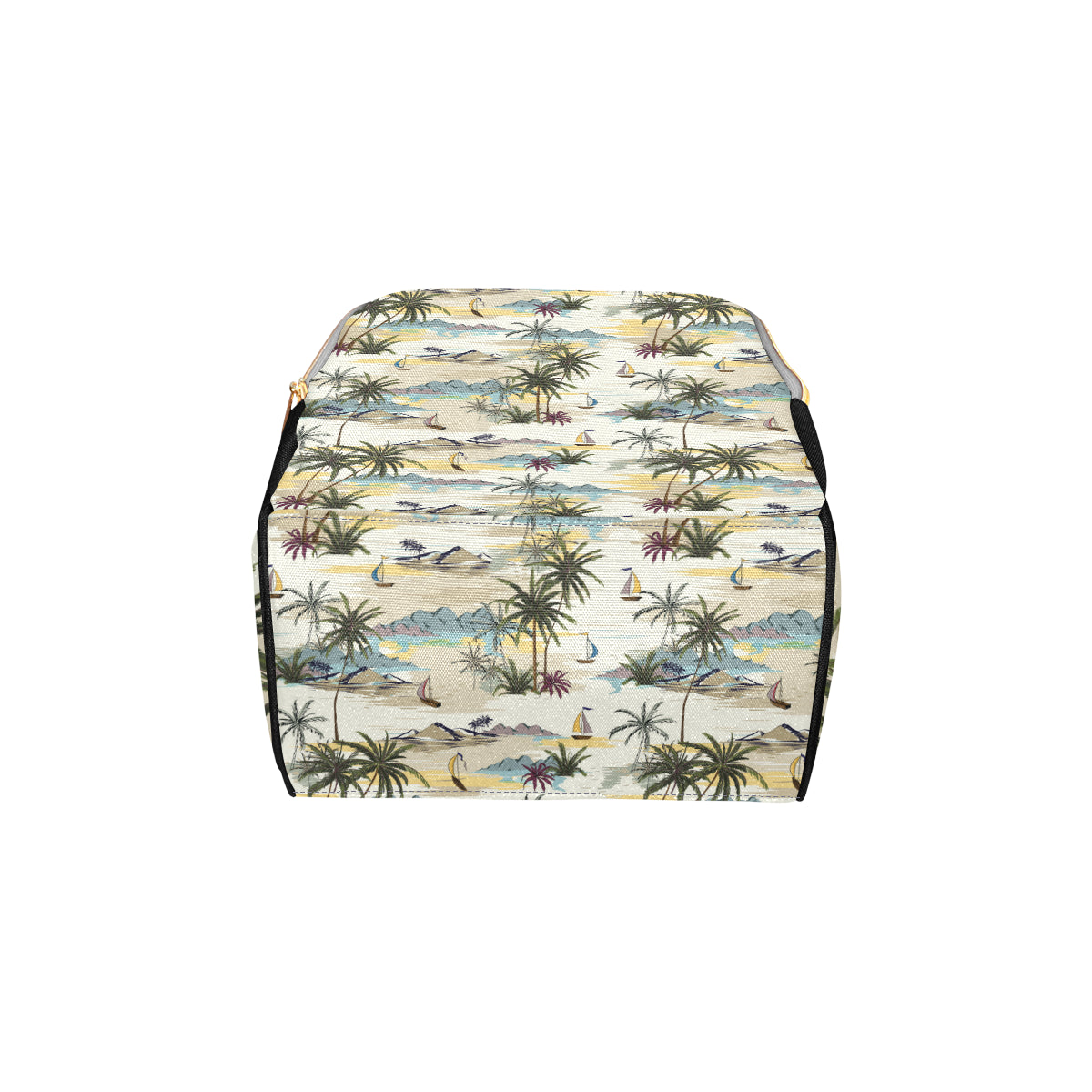 Palm Tree Beach Print Diaper Bag Backpack