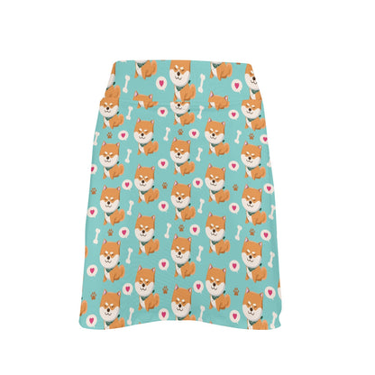 Shiba Inu Print Design LKS3013 17" Golf & Pickleball Skort with Pockets