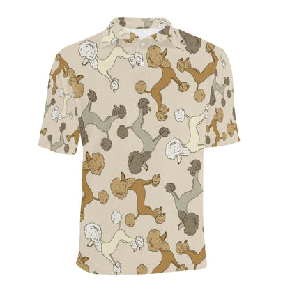 Poodle Pattern Print Design A01 Men Polo Shirt