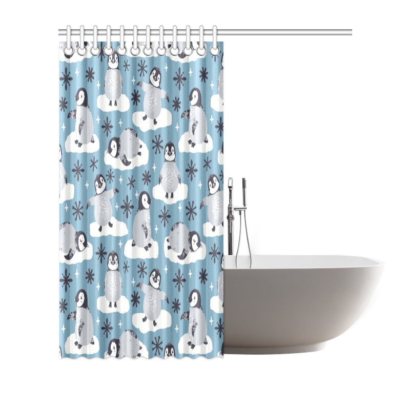 Penguin Pattern Print Design A05 Shower Curtain