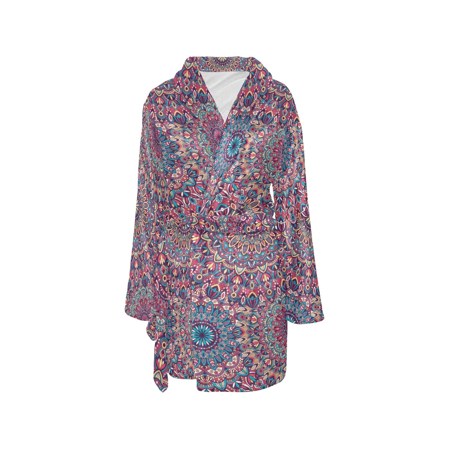 Boho Pattern Print Design 05 Women's Fleece Robe
