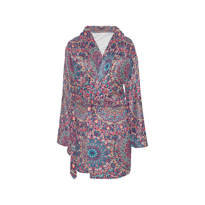 Boho Pattern Print Design 05 Women's Fleece Robe