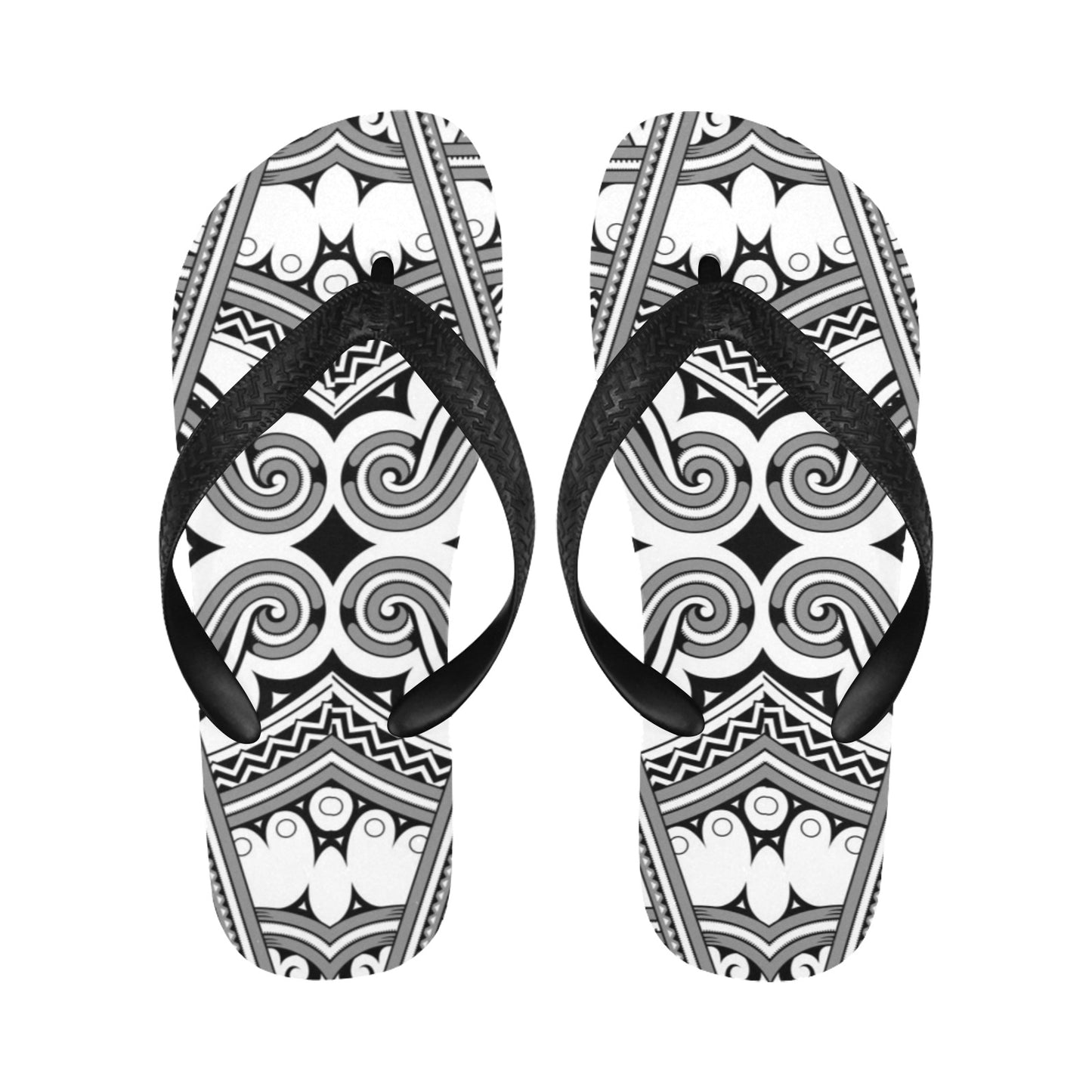 Samoan Pattern Print Design LKS302 Flip Flops