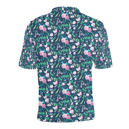 Sweet Pea Print Design LKS303 Men Polo Shirt