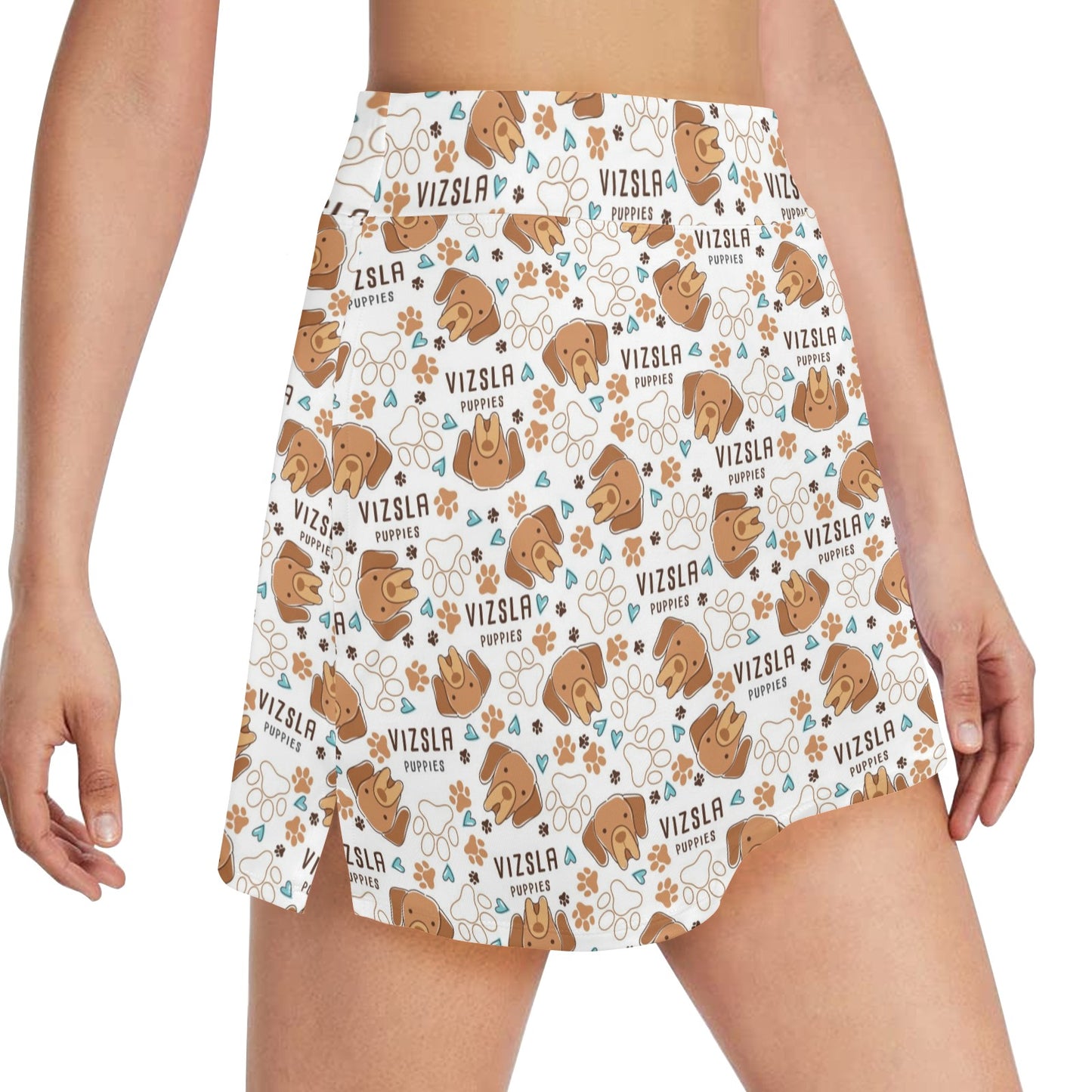 Vizslas Print Design LKS301 17" Golf & Pickleball Skort with Pockets