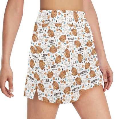 Vizslas Print Design LKS301 17" Golf & Pickleball Skort with Pockets