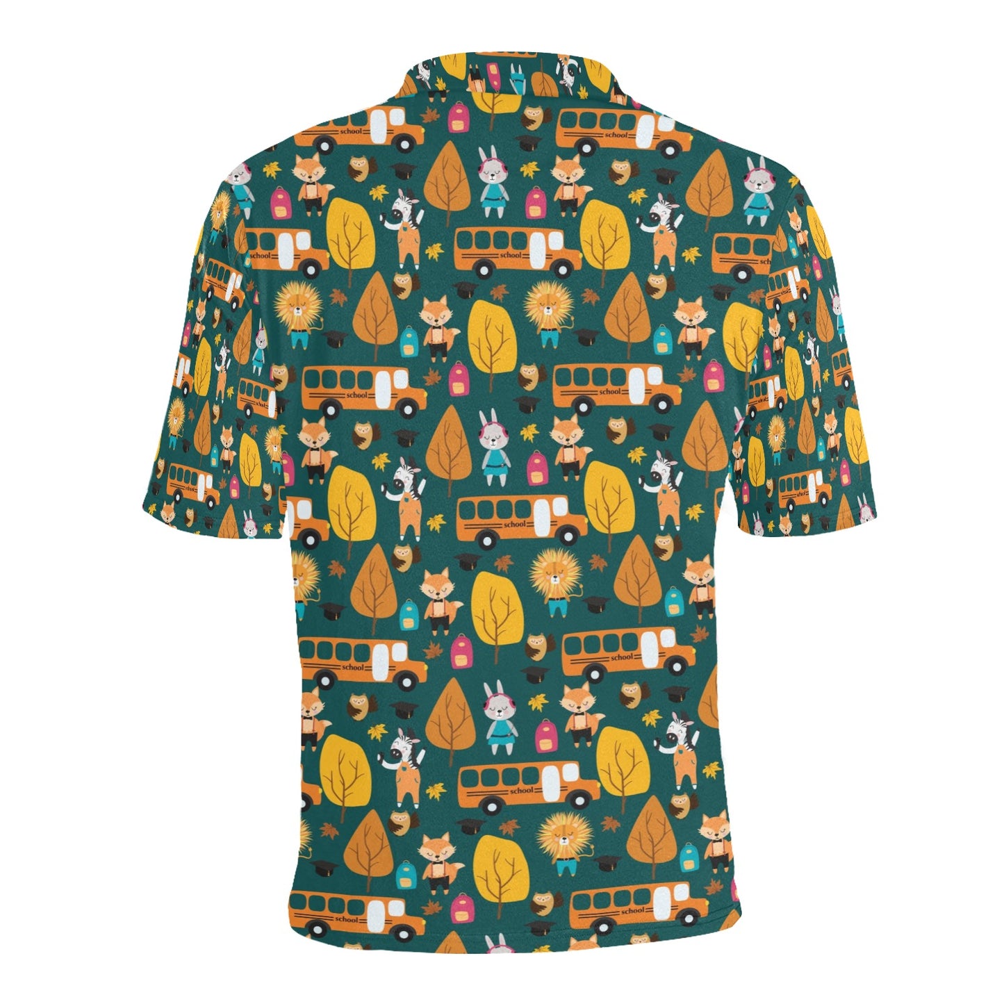 School Bus Print Design LKS309 Men Polo Shirt