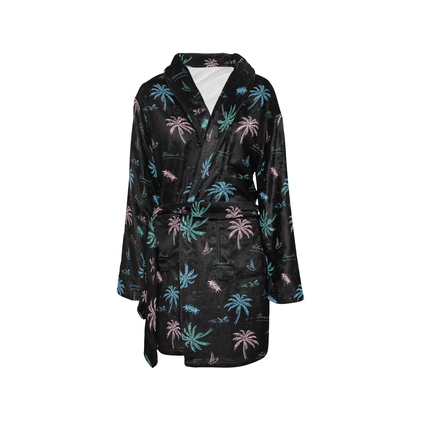Aloha Hawaii Pattern Print Design 03 Women's Fleece Robe
