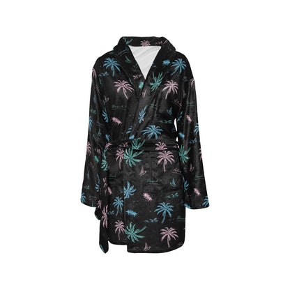 Aloha Hawaii Pattern Print Design 03 Women's Fleece Robe