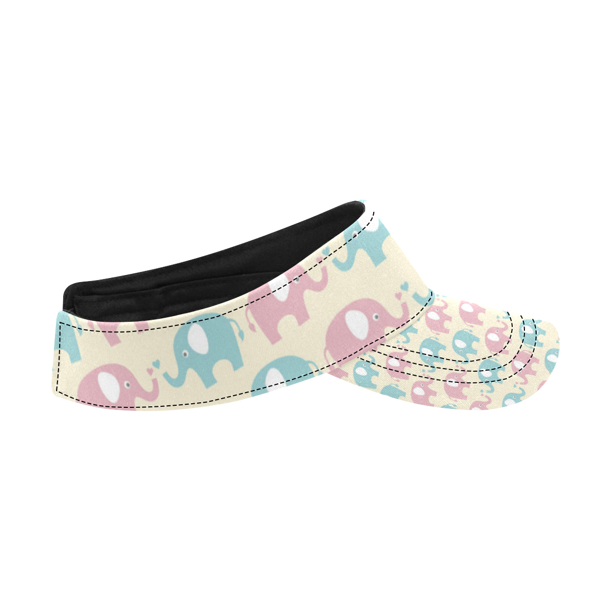 Elephant Baby Pastel Print Pattern Unisex Sun Visor