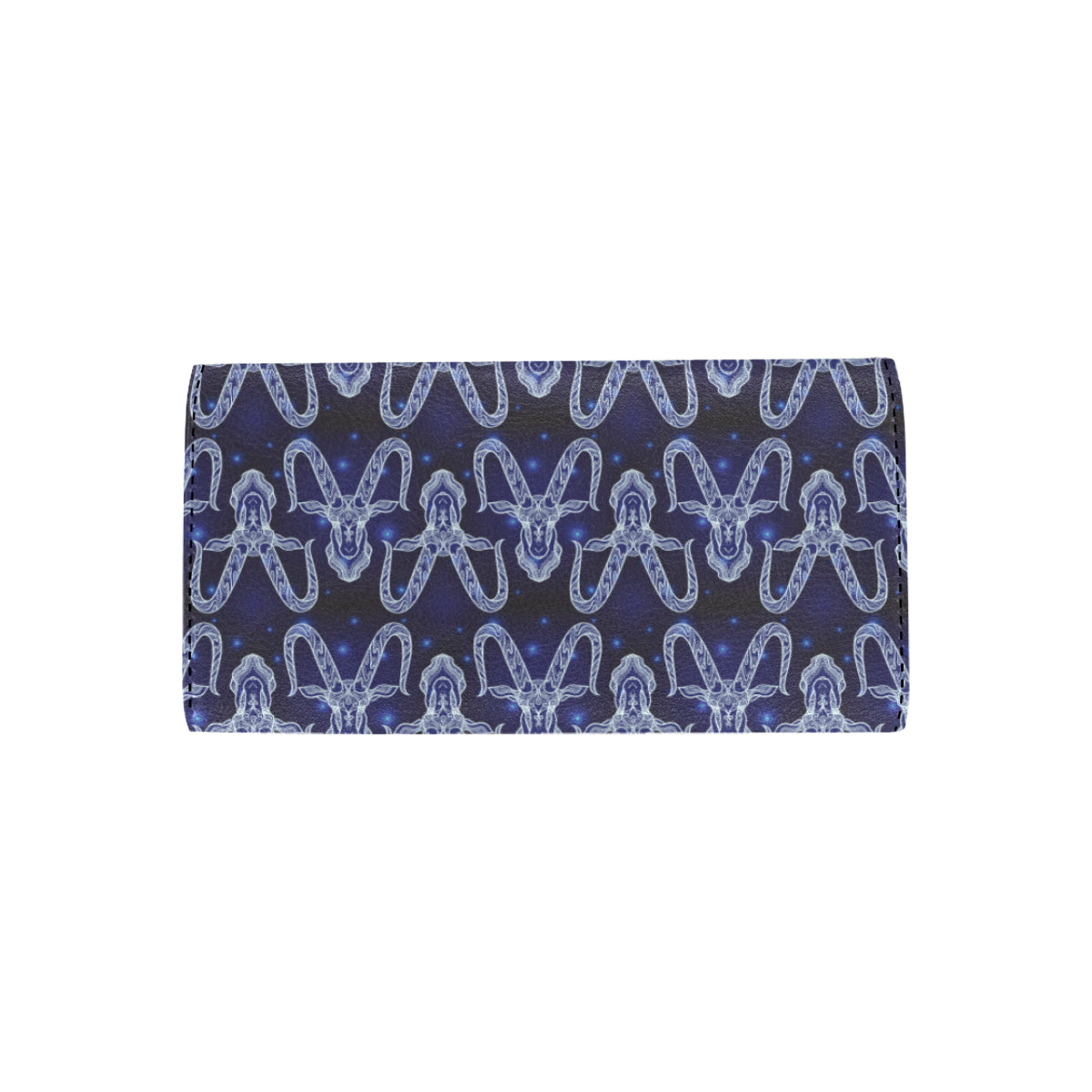Capricorn Zodiac Pattern Print Design 03 Women's Trifold Wallet