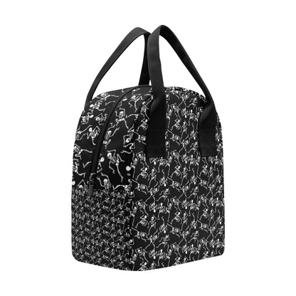 Skeleton Style Print Insulated Lunch Bag