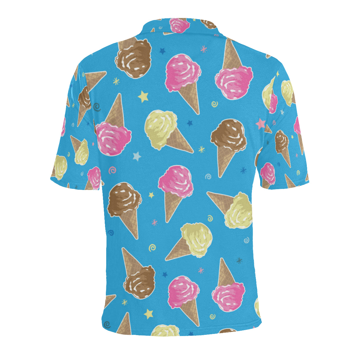 Ice Cream Pattern Print Design 01 Men Polo Shirt