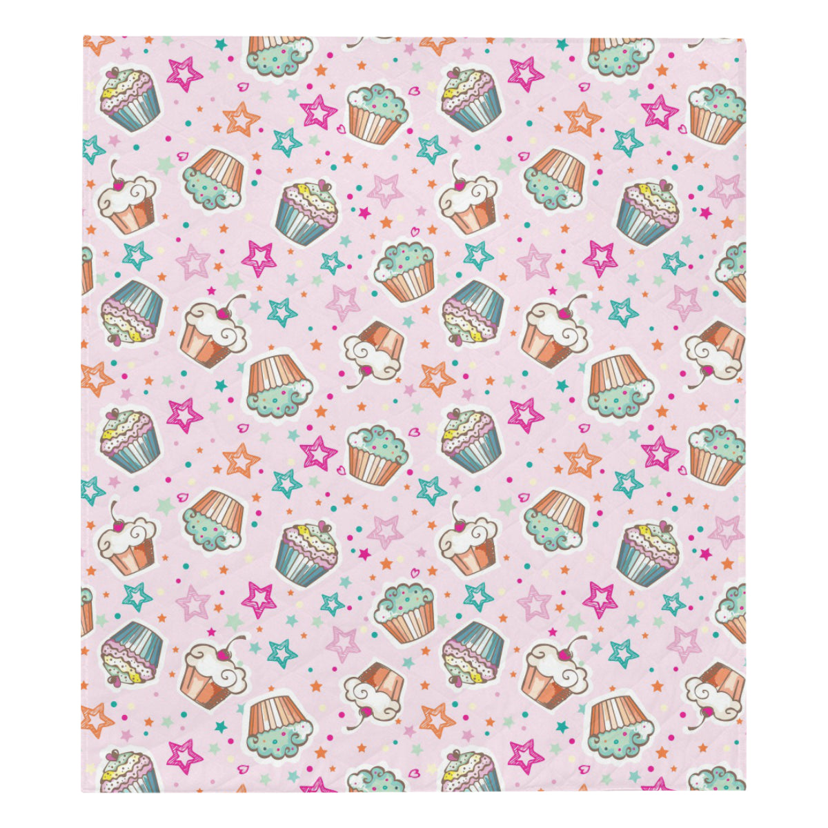 Cupcake Pattern Print Design CP03 Premium Quilt