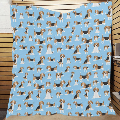 Beagle Pattern Print Design 03 Premium Quilt