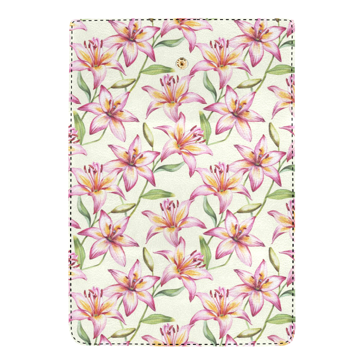 Lily Pattern Print Design LY011 Women's Trifold Wallet