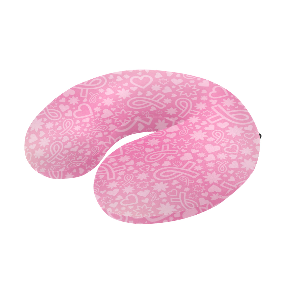 Breast cancer Pattern Print Design 02 U-Shaped Travel Neck Pillow
