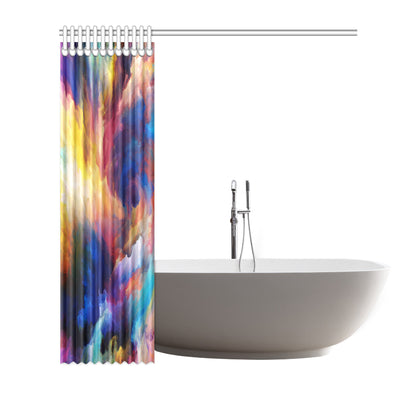 Vortex Twist Swirl Water Color Design Shower Curtain