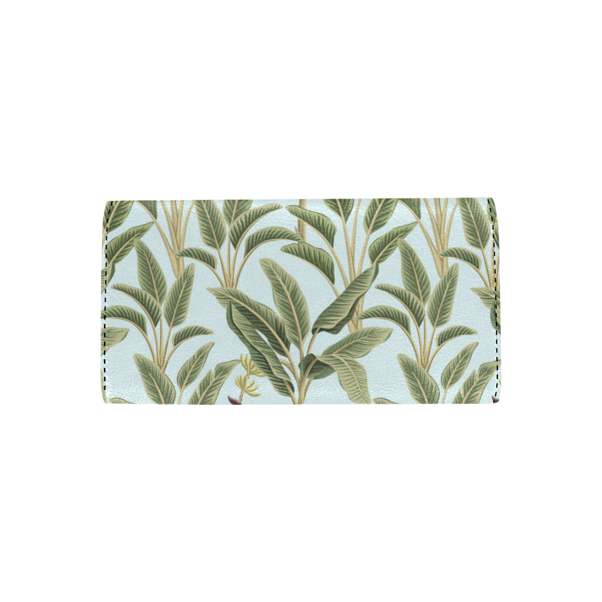 Banana Leaf Pattern Print Design BL03 Women's Trifold Wallet