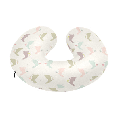 Bunny Pattern Print Design 05 U-Shaped Travel Neck Pillow
