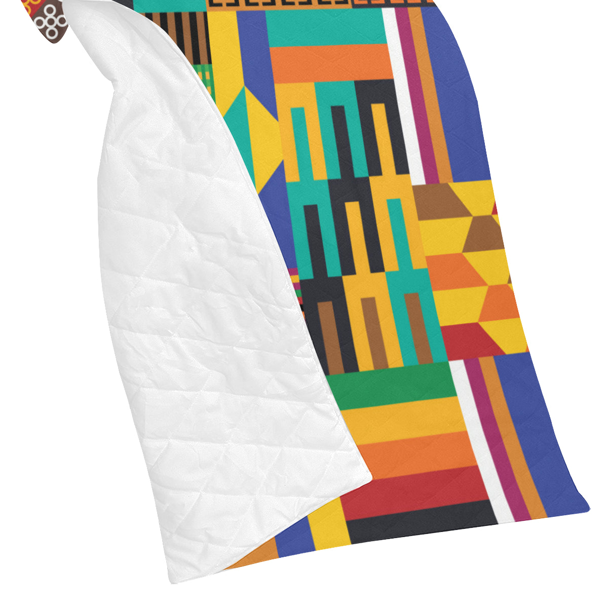 Kente Pattern Print Design 03 Premium Quilt