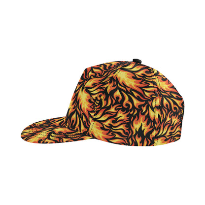 Flame Fire Design Pattern Snapback Cap