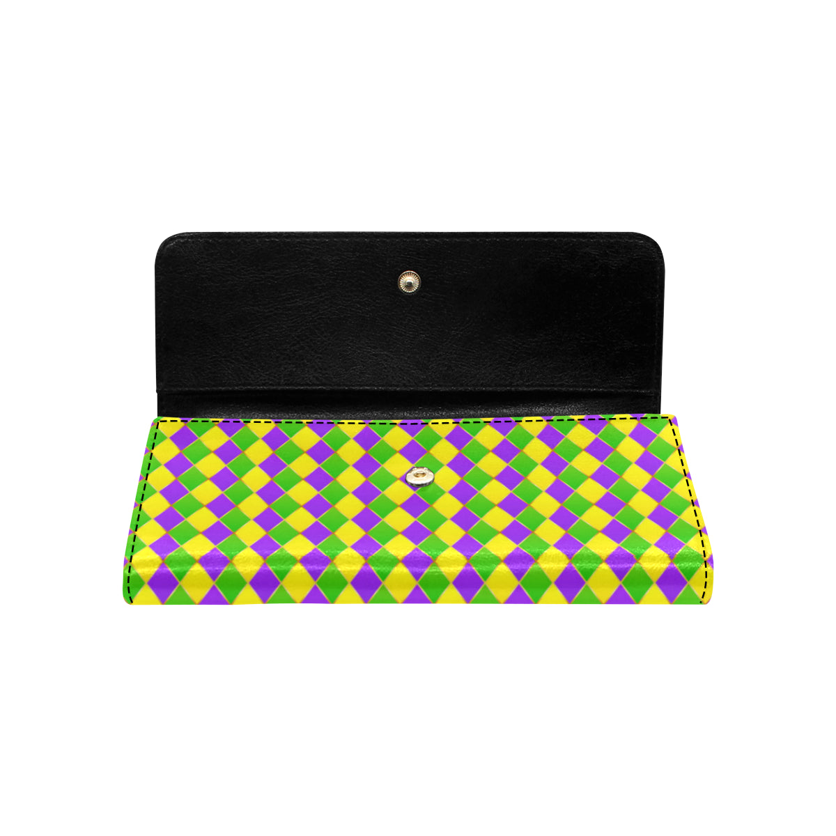 Mardi Gras Pattern Print Design 01 Women's Trifold Wallet