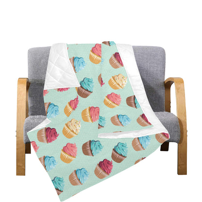 Cupcake Pattern Print Design 01 Premium Quilt