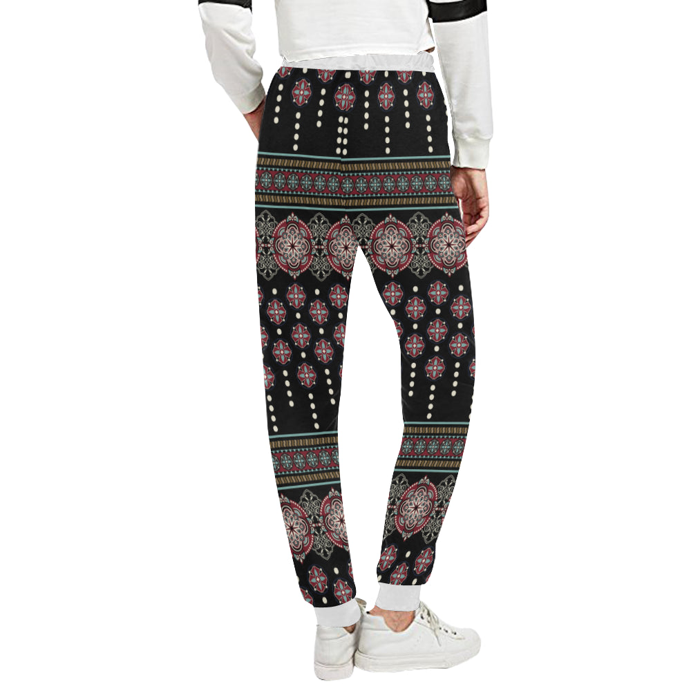 Ethnic Dot Style Print Pattern Unisex Sweatpants