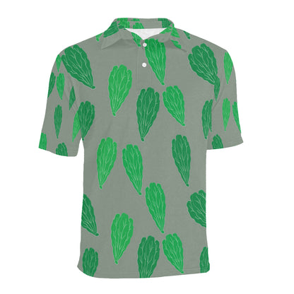 Lettuce Pattern Print Design 02 Men Polo Shirt