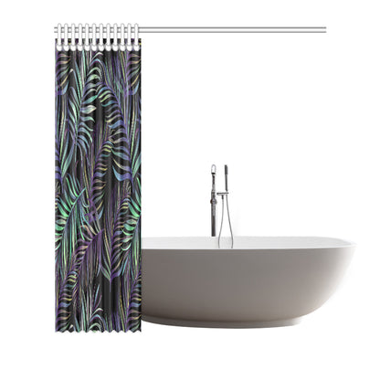 Tropical Palm Leaves Pattern Brightness Shower Curtain
