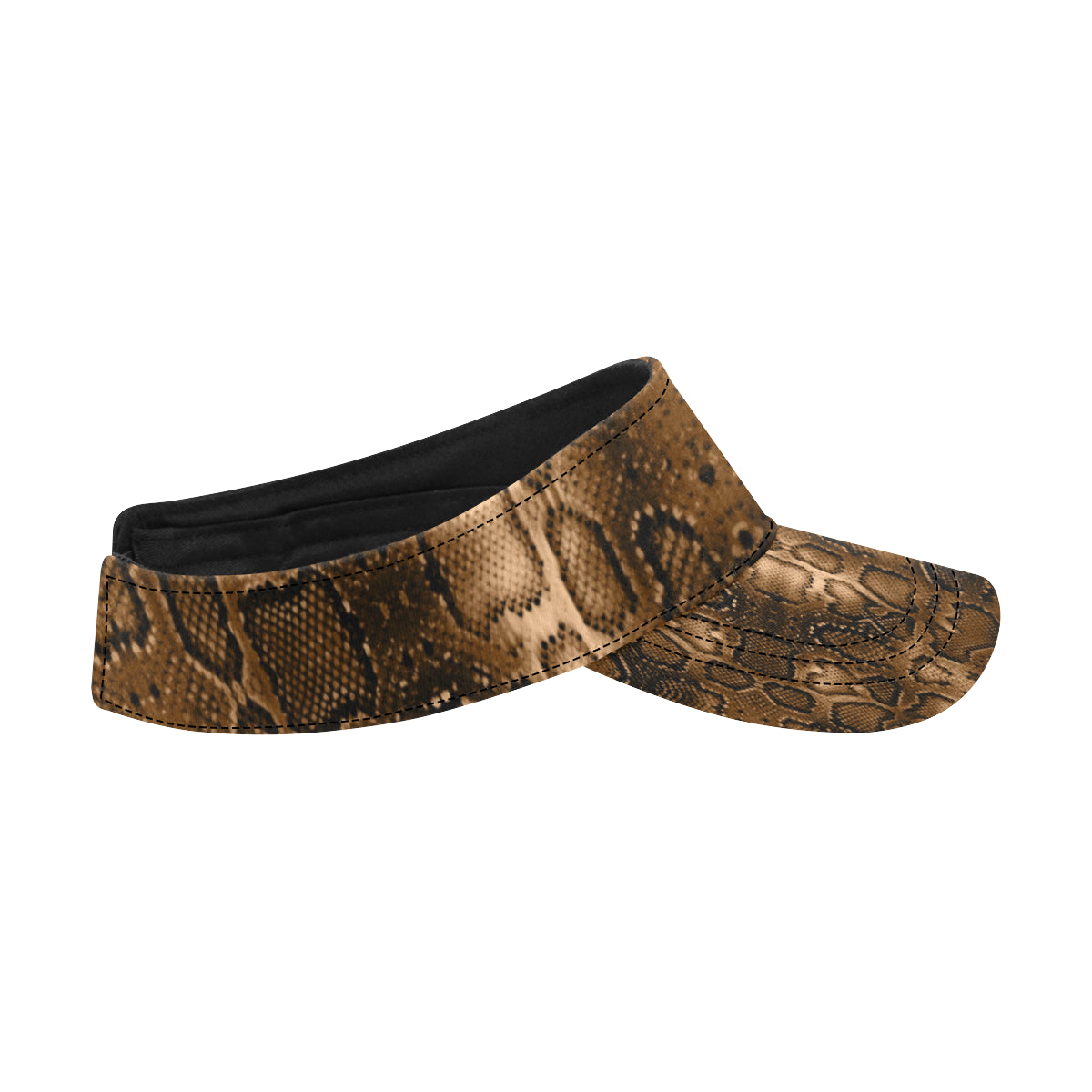 Snake Skin Brown Print Unisex Sun Visor