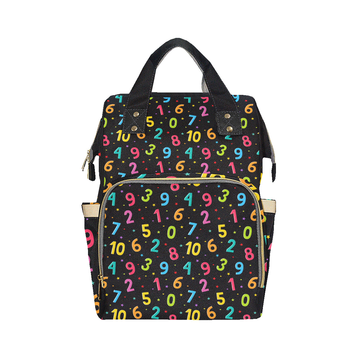 Number Pattern Print Design A04 Diaper Bag Backpack
