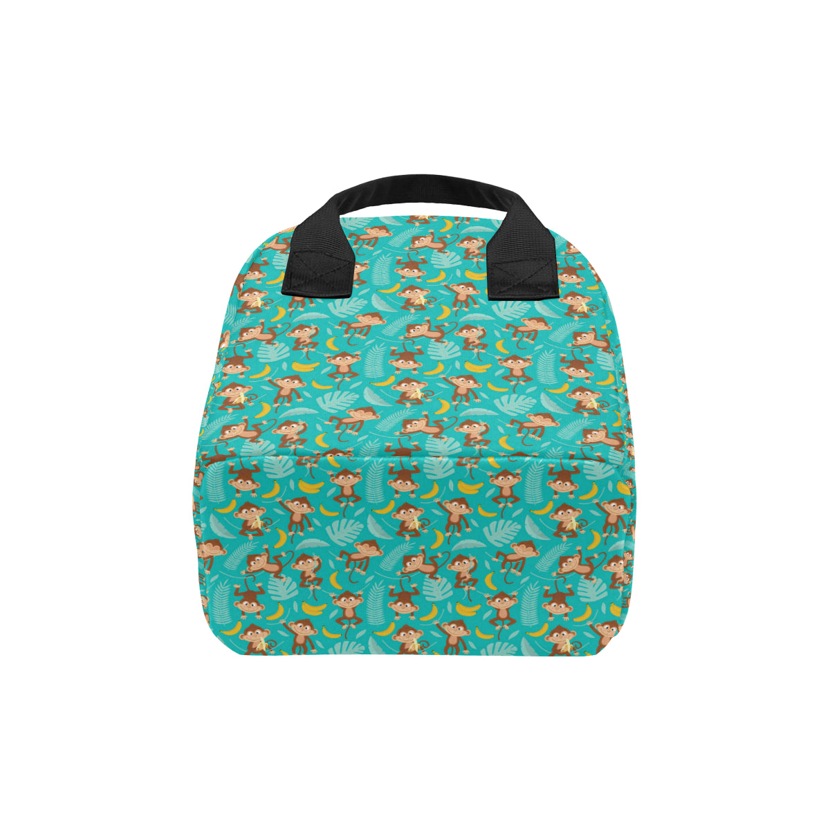 Monkey Happy Design Themed Print Insulated Lunch Bag