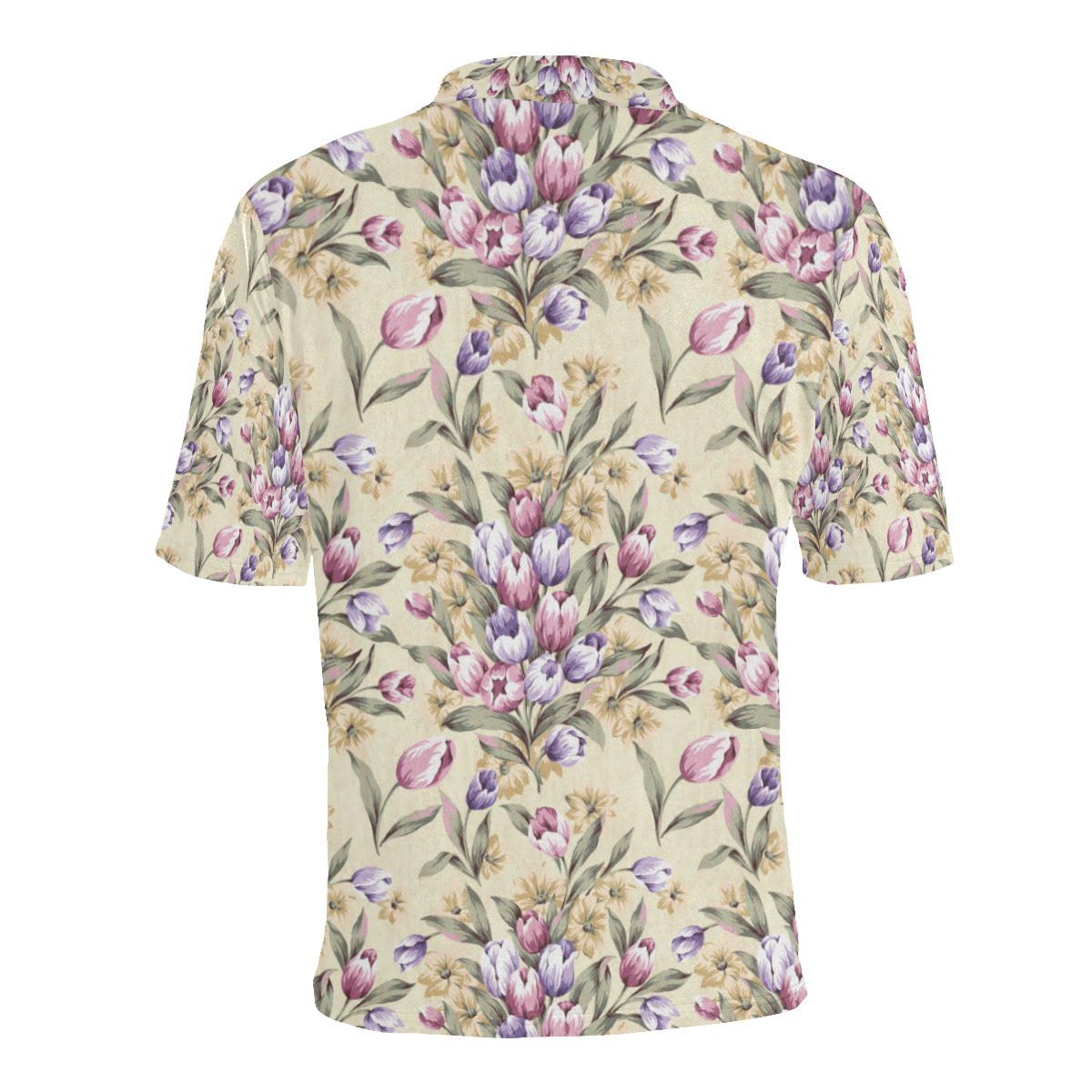 Tulip Pattern Print Design TP04 Men Polo Shirt