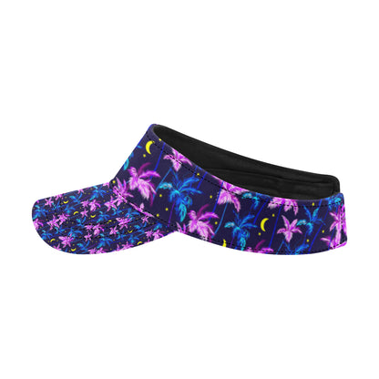 Palm Tree Night Scene Design Print Unisex Sun Visor